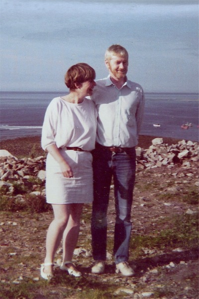 Mary Attenborough and Michael Gallagher on holiday in Donegal, Ireland in 1990